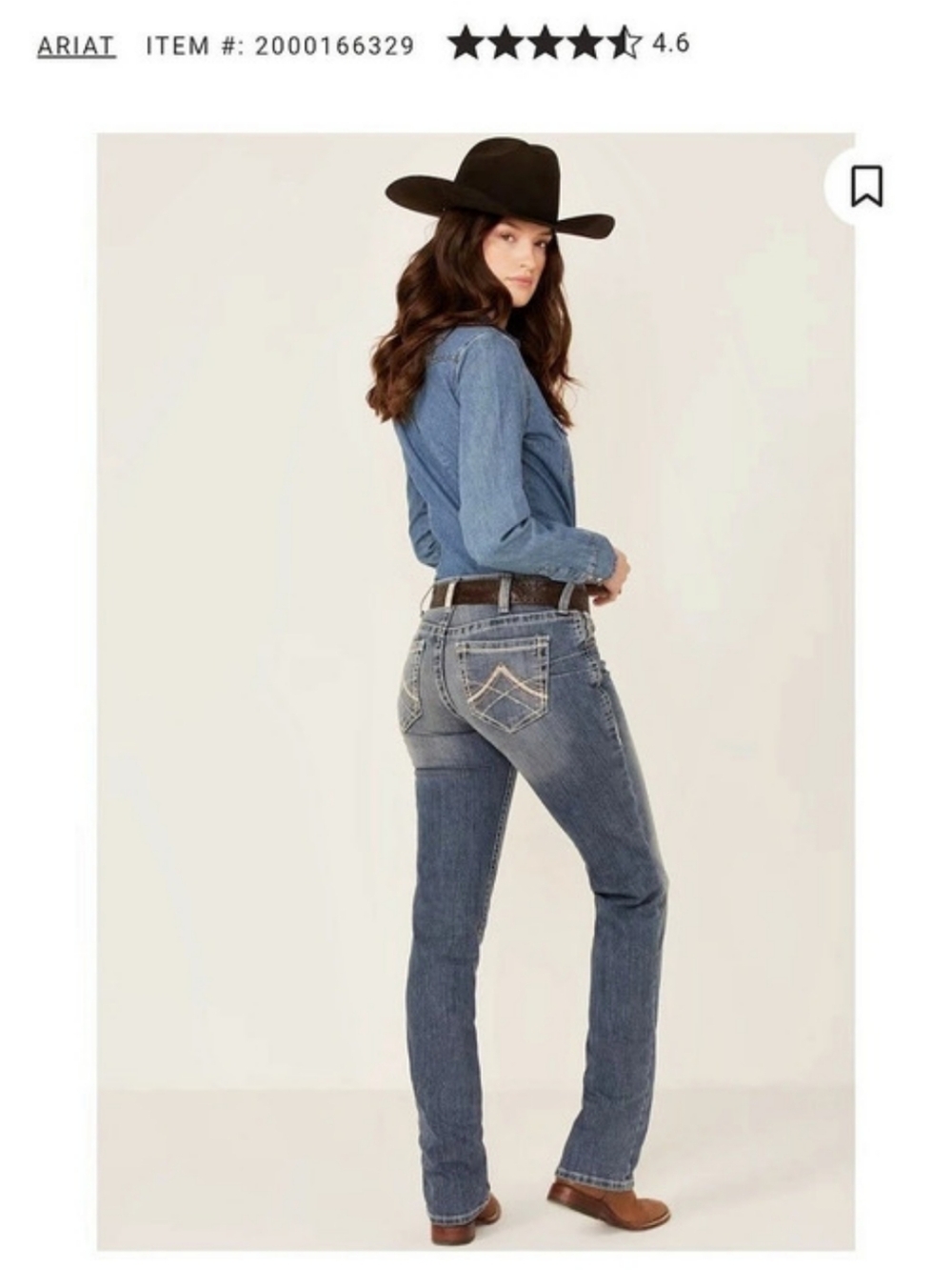 Ariat REAL Denim Straight Leg Jeans Waist 25s